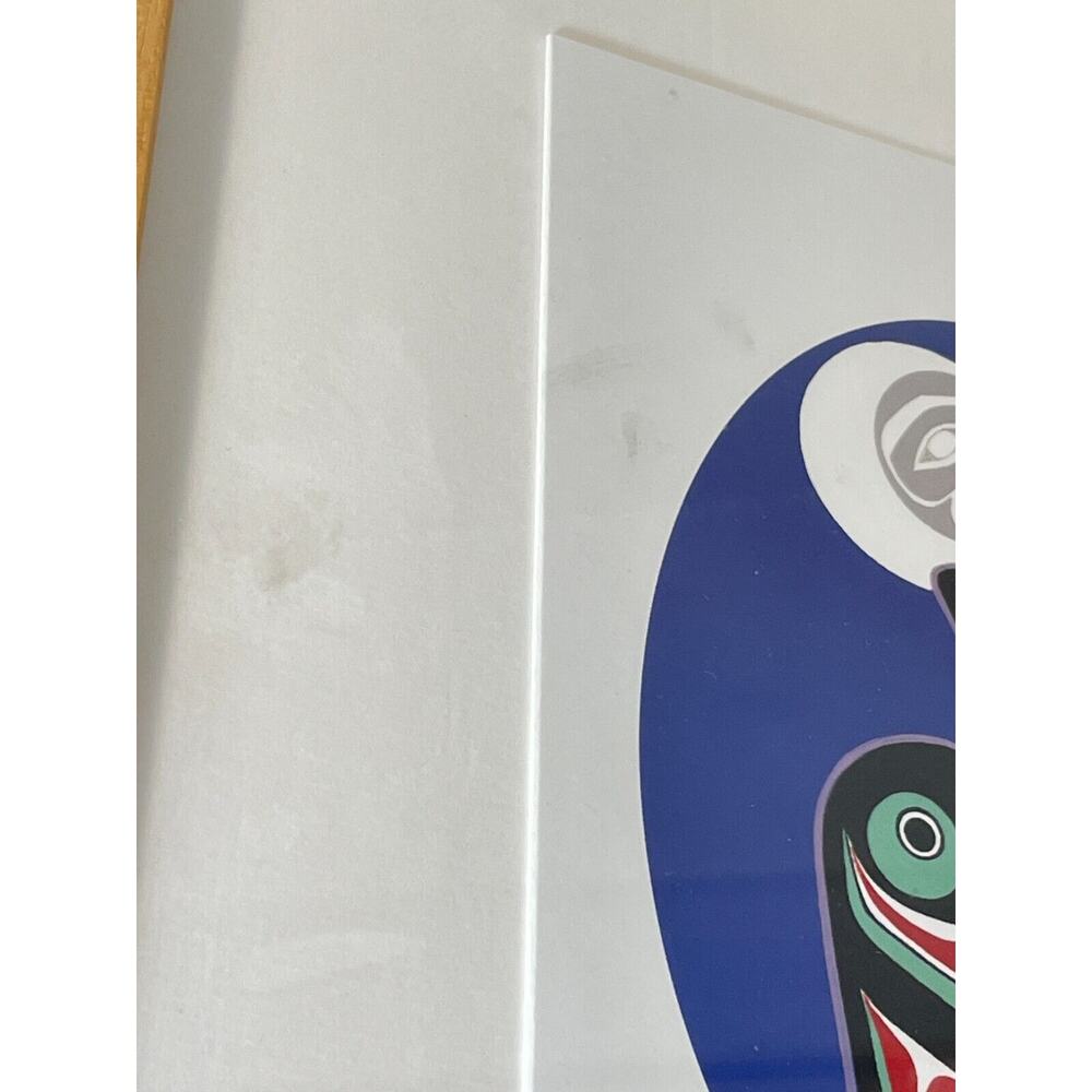 Odin Lonning Signed Art Card Print Framed Matted Night Hunter Owl Tlingit Tribal - Picture 6 of 16